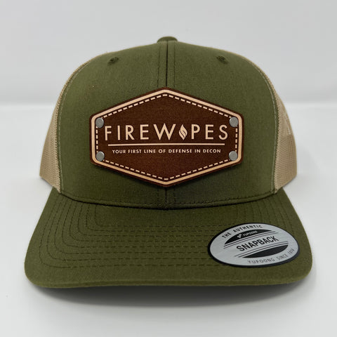 Firewipes SnapBack Hat - Green/Tan